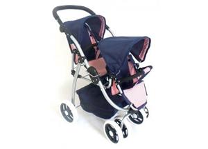 Luxe tweelingbuggy met omkeerbaar zitje