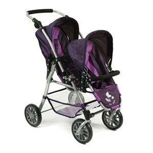 Tweeling Poppenwagen Twinny - Pflaume