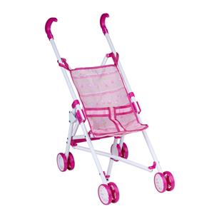 Eddy toys Poppenwagen - poppen buggy - roze - inklapbaar - speelgoed - kinderwagen -