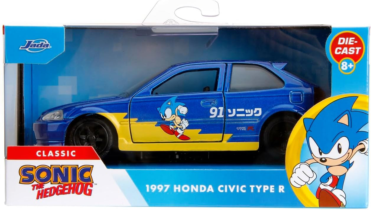 Jada Toys Sonic 1997 Honda Civic Type -R Die Cast