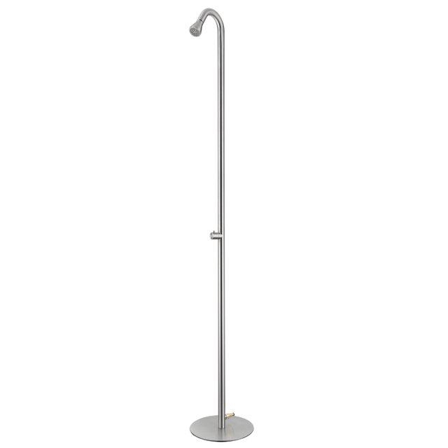 Fortifura Outdoor Verplaatsbare Buitendouche - RVS 316 - tuinslang aansluiting - PVD - Geborsteld RVS ML9018-SS_2