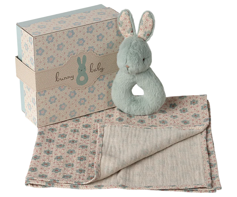 Maileg | Konijn Rammelaar Set - Mint