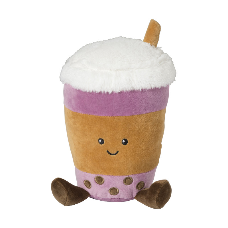 Xenos Knuffel boba tea - multikleur - 14x20 cm