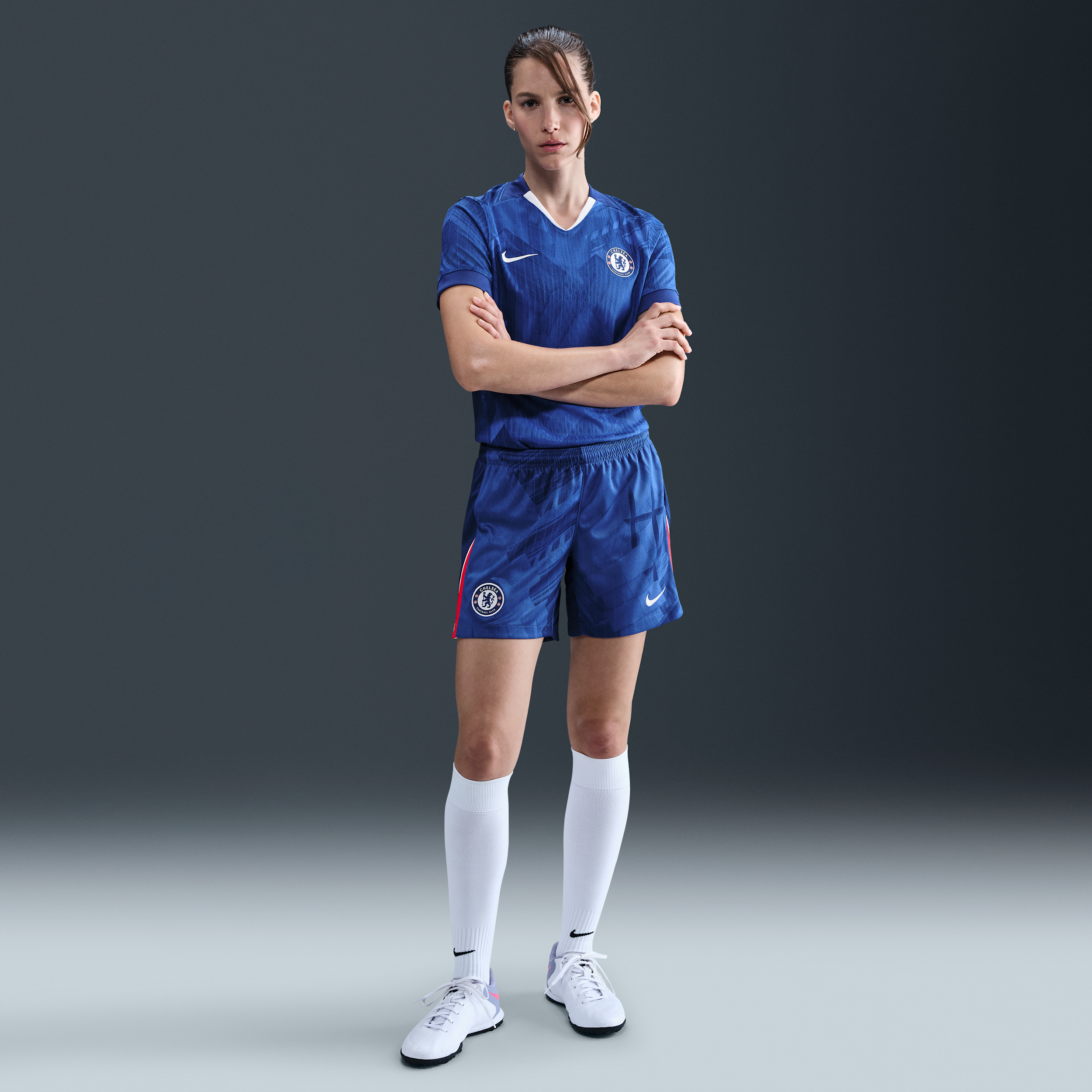 Nike Chelsea FC 2025/26 Stadium Thuis  Dri-FIT replicavoetbalshorts voor dames - Blauw