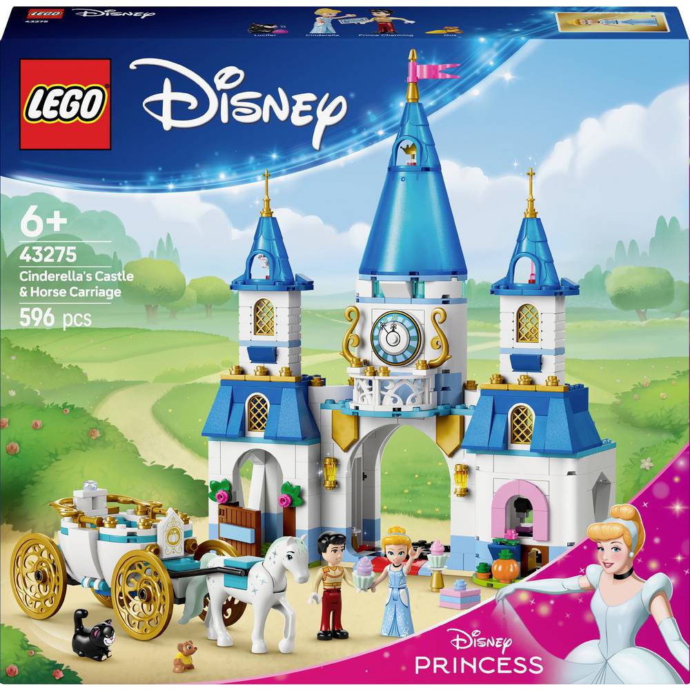 LEGO Disney 43275 Cinderellas slot en paardenkoets