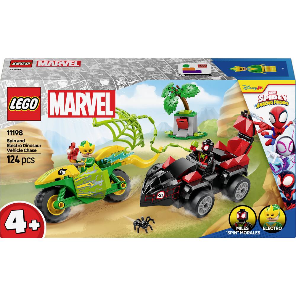 LEGO Marvel Super Heroes 11198 Actieat met spin en Electro in uw Dino-flikkeren