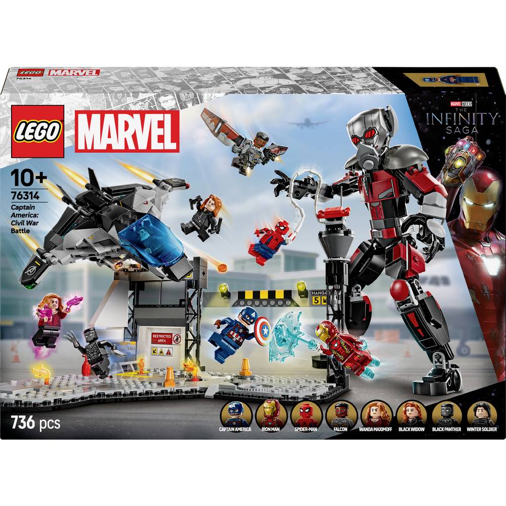 LEGO Marvel Super Heroes 76314 Captain America: Civil was actionduel