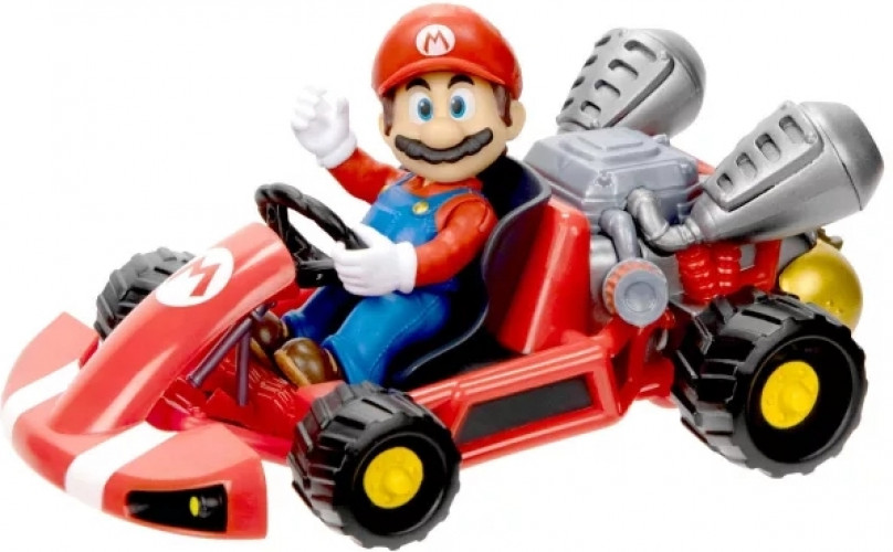 Jakks Pacific Super Mario Bros Movie - Mario Figure with Kart