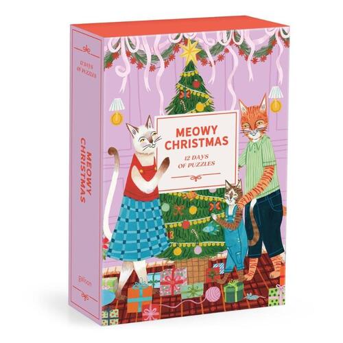 Galison Meowy Christmas 12 Days Of Puzzles 500 Piece Countdown -   (ISBN: 9780735386006)