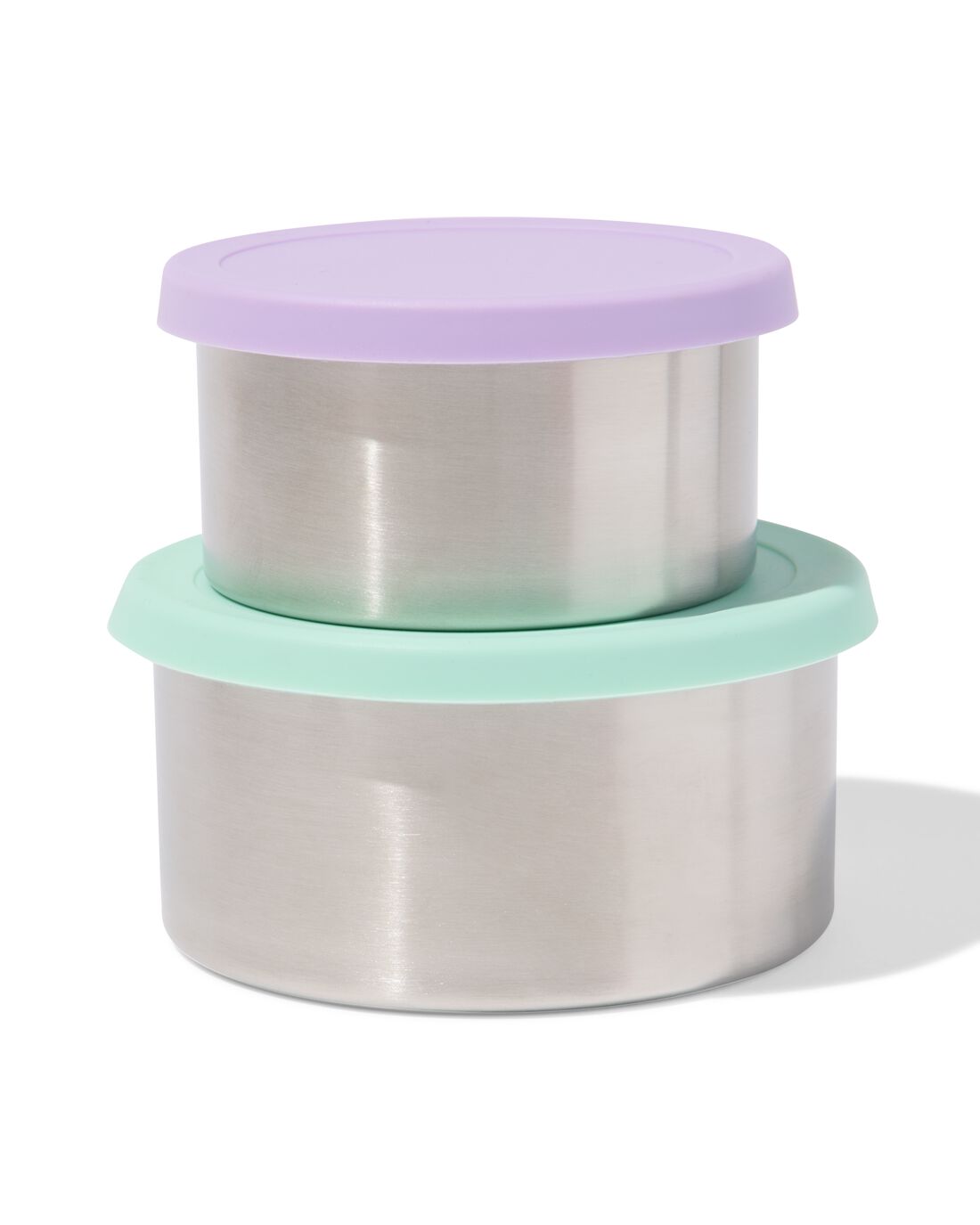 HEMA Snackboxjes Rvs Paars-mint - 2 Stuks