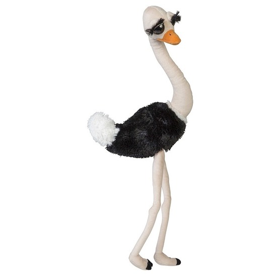 Nature Planet grote pluche struisvogel knuffel dier - 65 cm - Knuffeldieren -