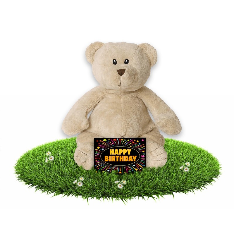 Happy Horse Verjaardag knuffel teddybeer 23 cm + gratis verjaardagskaart -