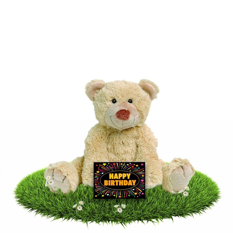 Happy Horse Verjaardag knuffelbeer Boogy 35 cm met gratis verjaardagskaart -
