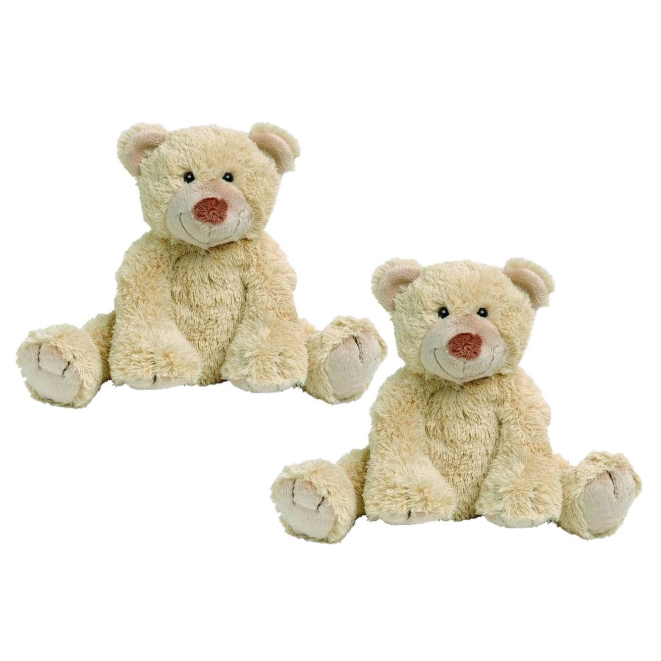 Happy Horse 2x stuks  beige pluche knuffelbeer Boogy 35 cm -
