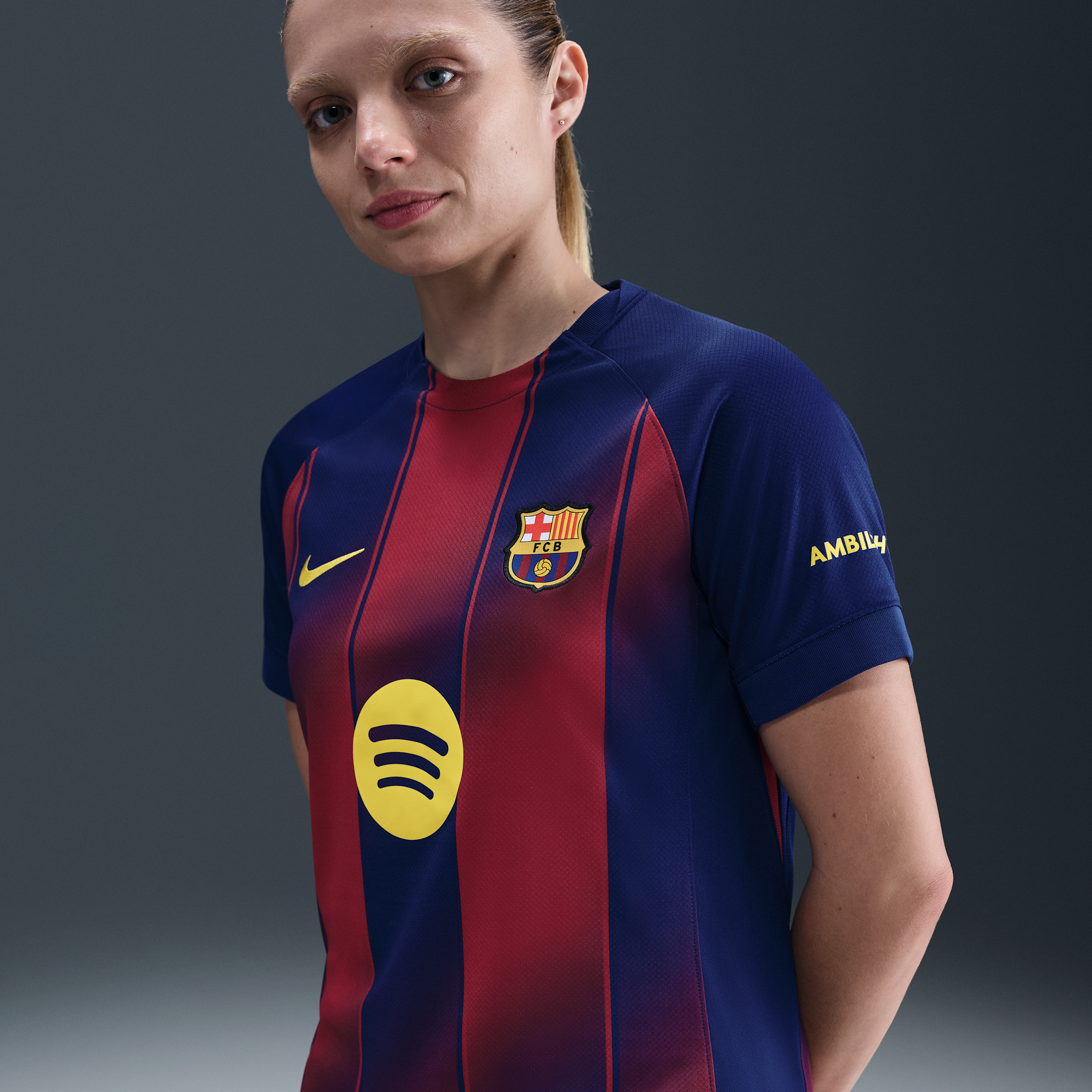 Nike FC Barcelona 2025/26 Stadium Thuis  Dri-FIT replicavoetbalshirt voor dames - Blauw