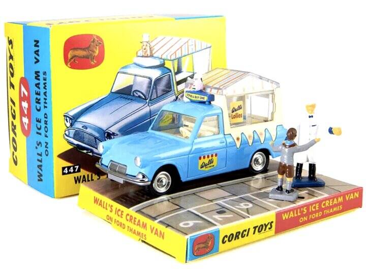 Brinic Modelcars Corgi Toys Ford Thames Wall's ice cream van