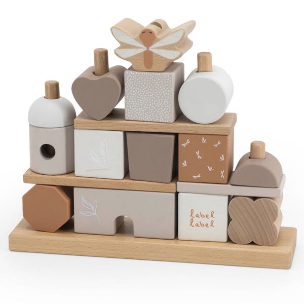 Label Label houten stapelblokken