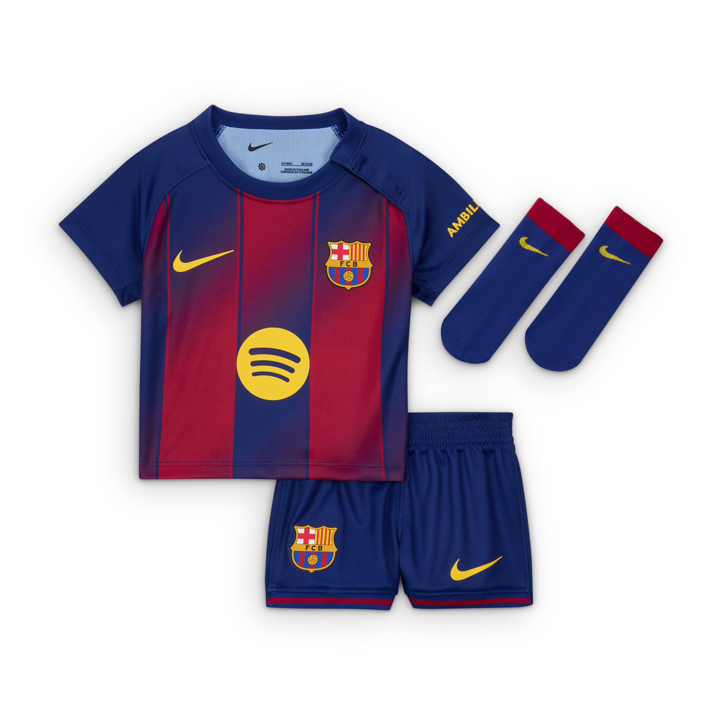 Nike FC Barcelona 2025/26 Stadium Thuis  driedelig replicavoetbaltenue voor baby's/peuters - Blauw