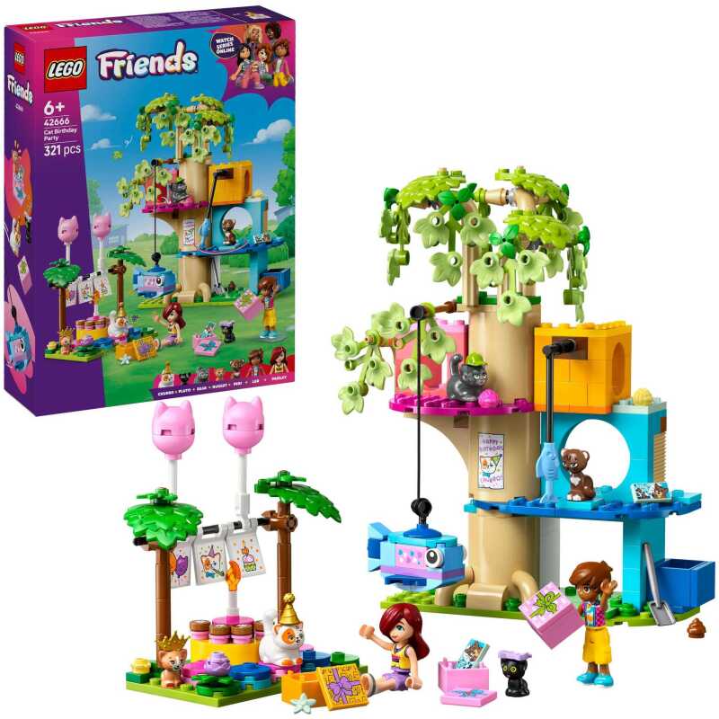 LEGO Friends - Kattenverjaardagsfeestje en boomhut Constructiespeelgoed