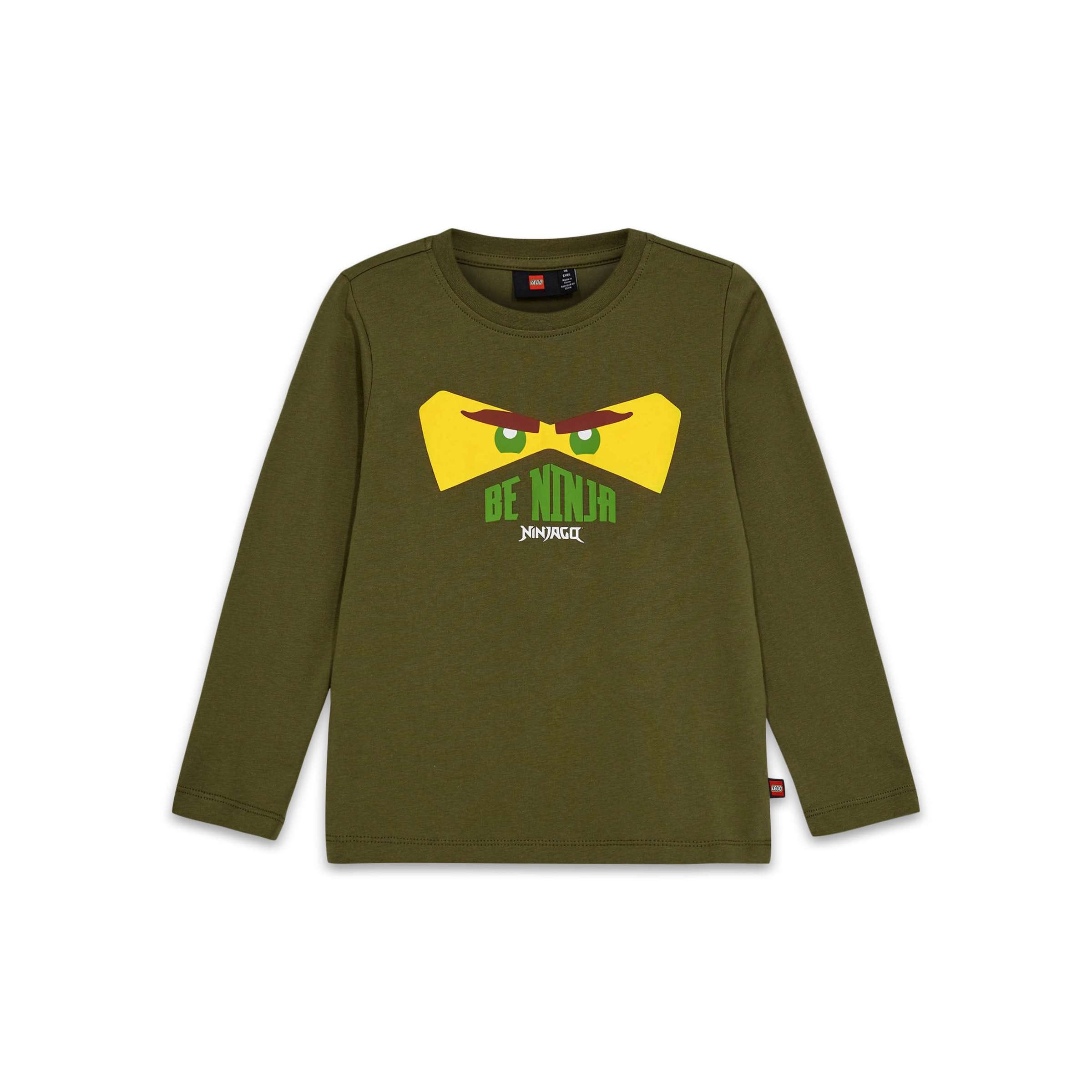 LEGO T-shirt met lange mouwen voor kinderen - donkerkaki