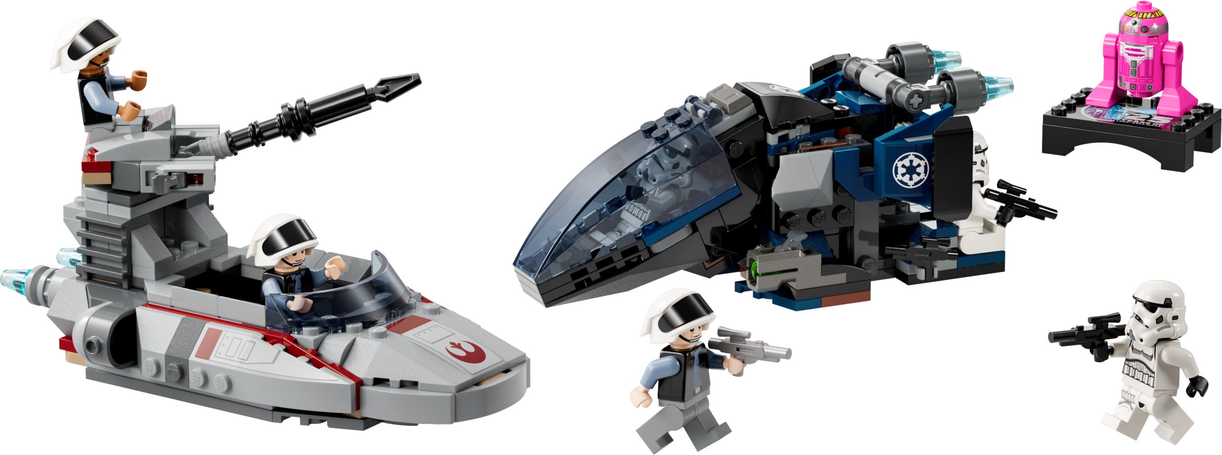 LEGO Imperial Dropship vs. Rebel Scout Speeder