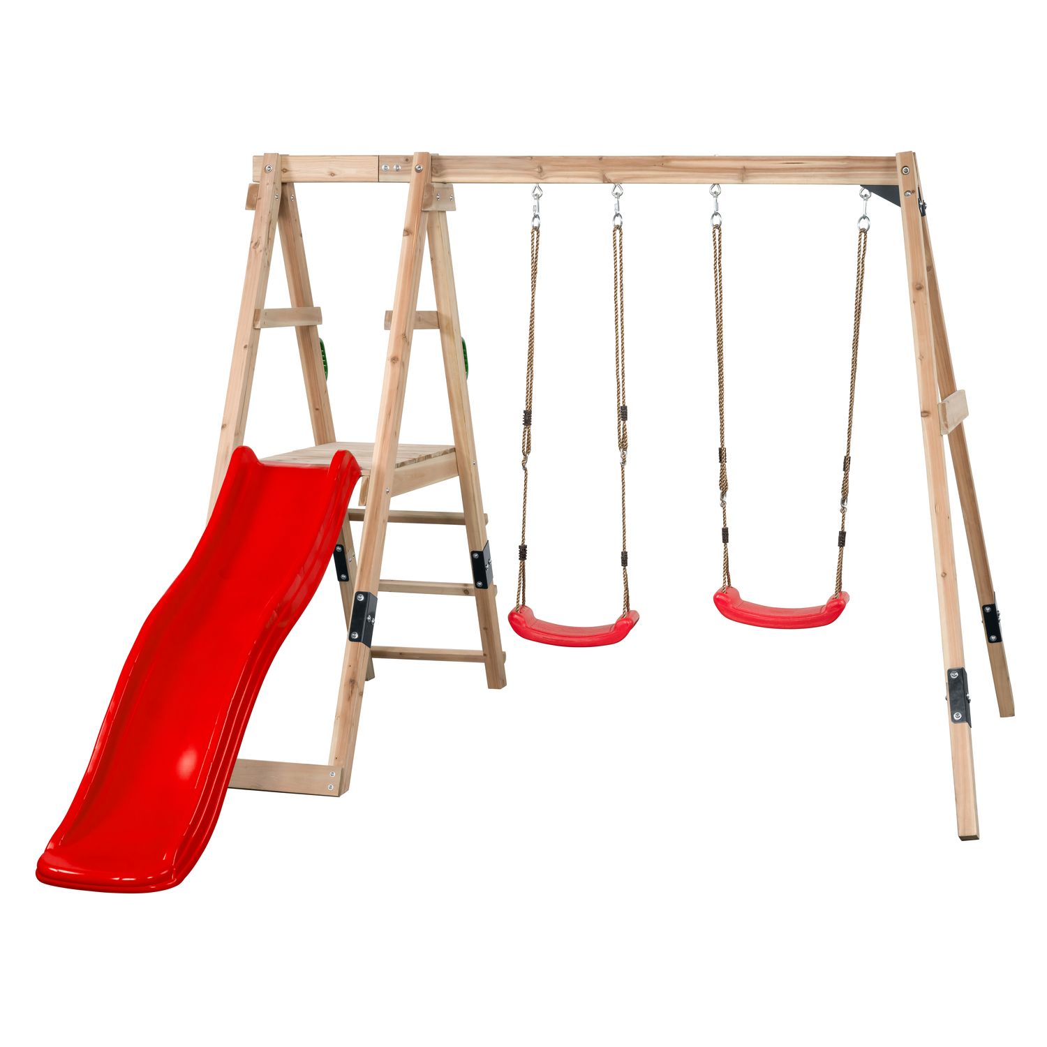 Swing King Swingking Schommel Ava Met Glijbaan Rood 235x274x185cm