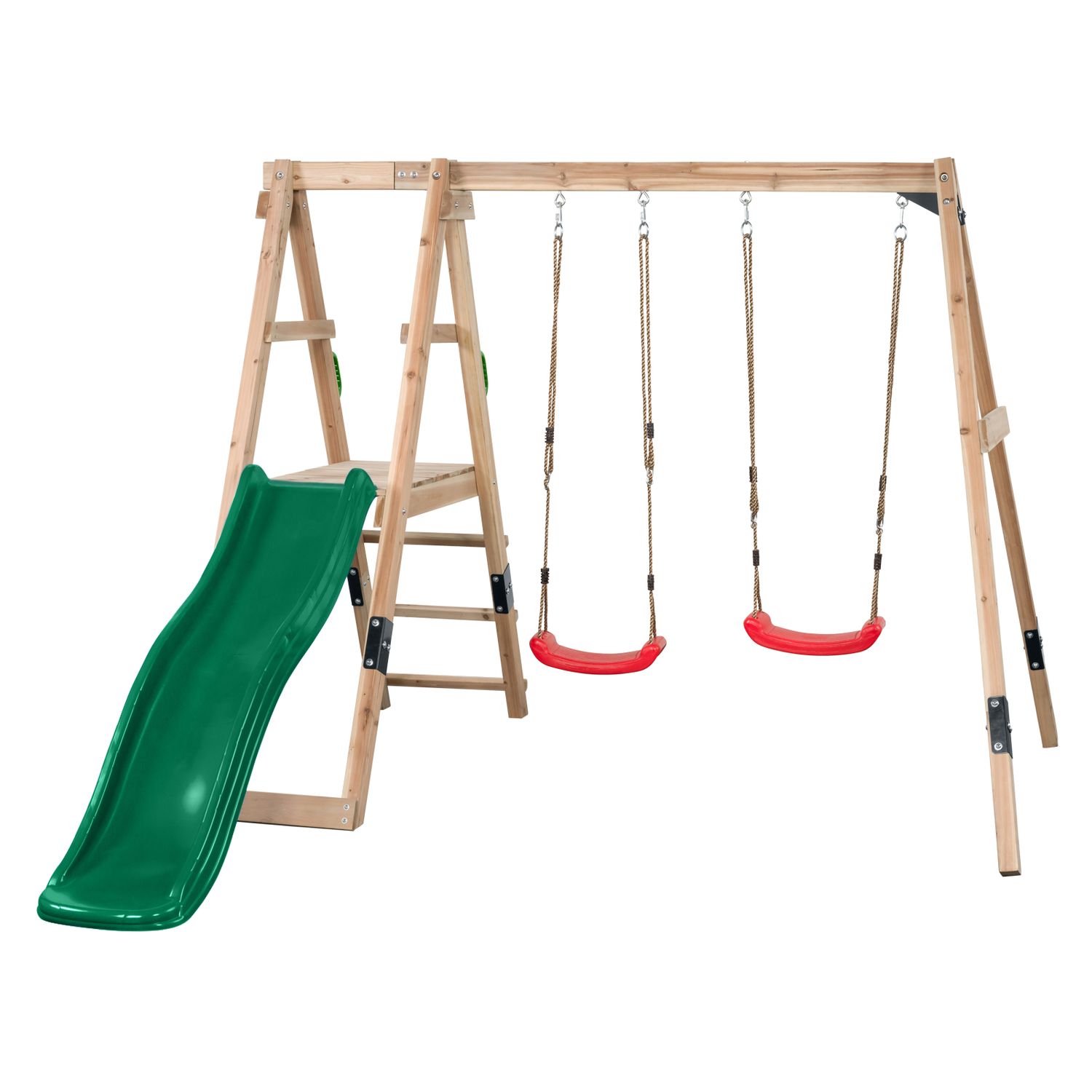 Swing King Swingking Schommel Ava Met Glijbaan Groen 235x274x185cm