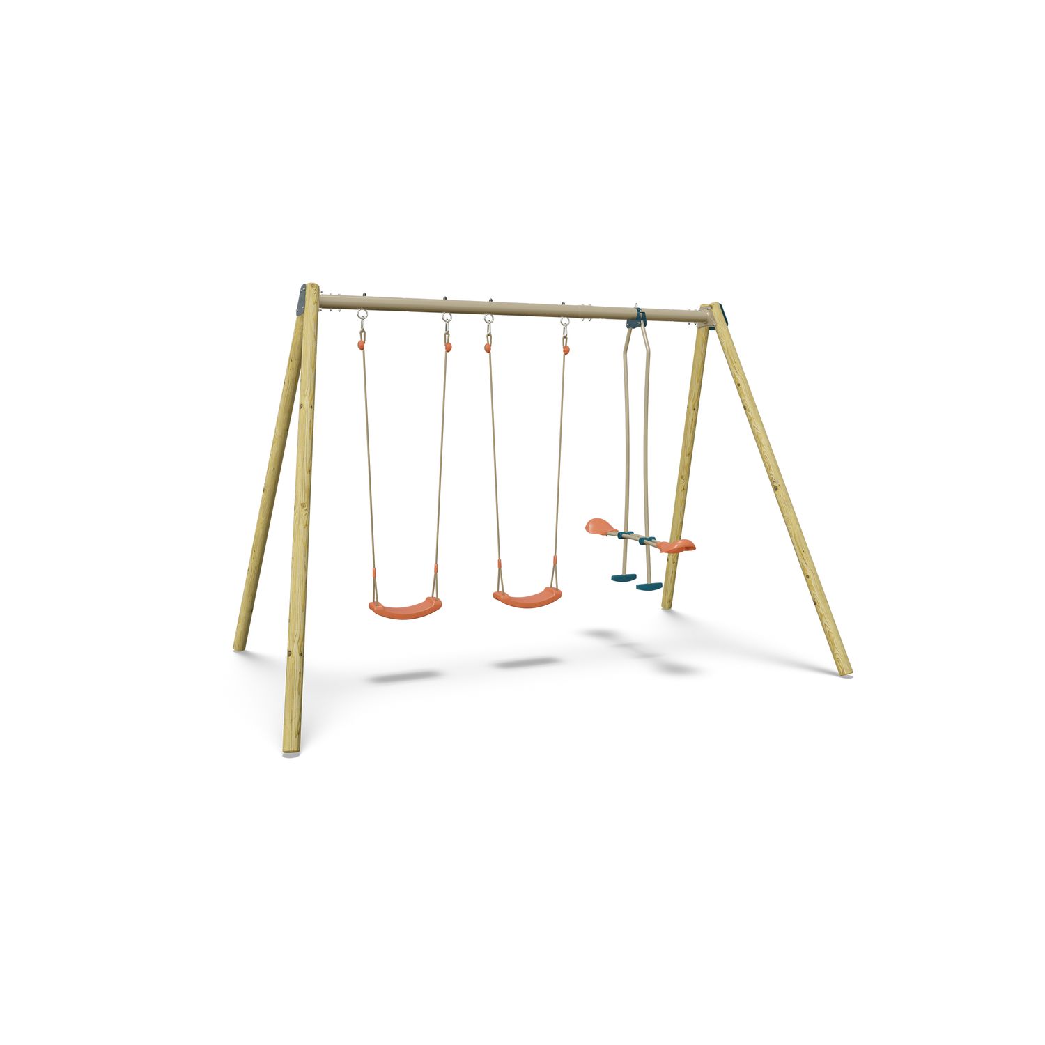 Praxis Schommel Blou Hout 4 Personen 230cm