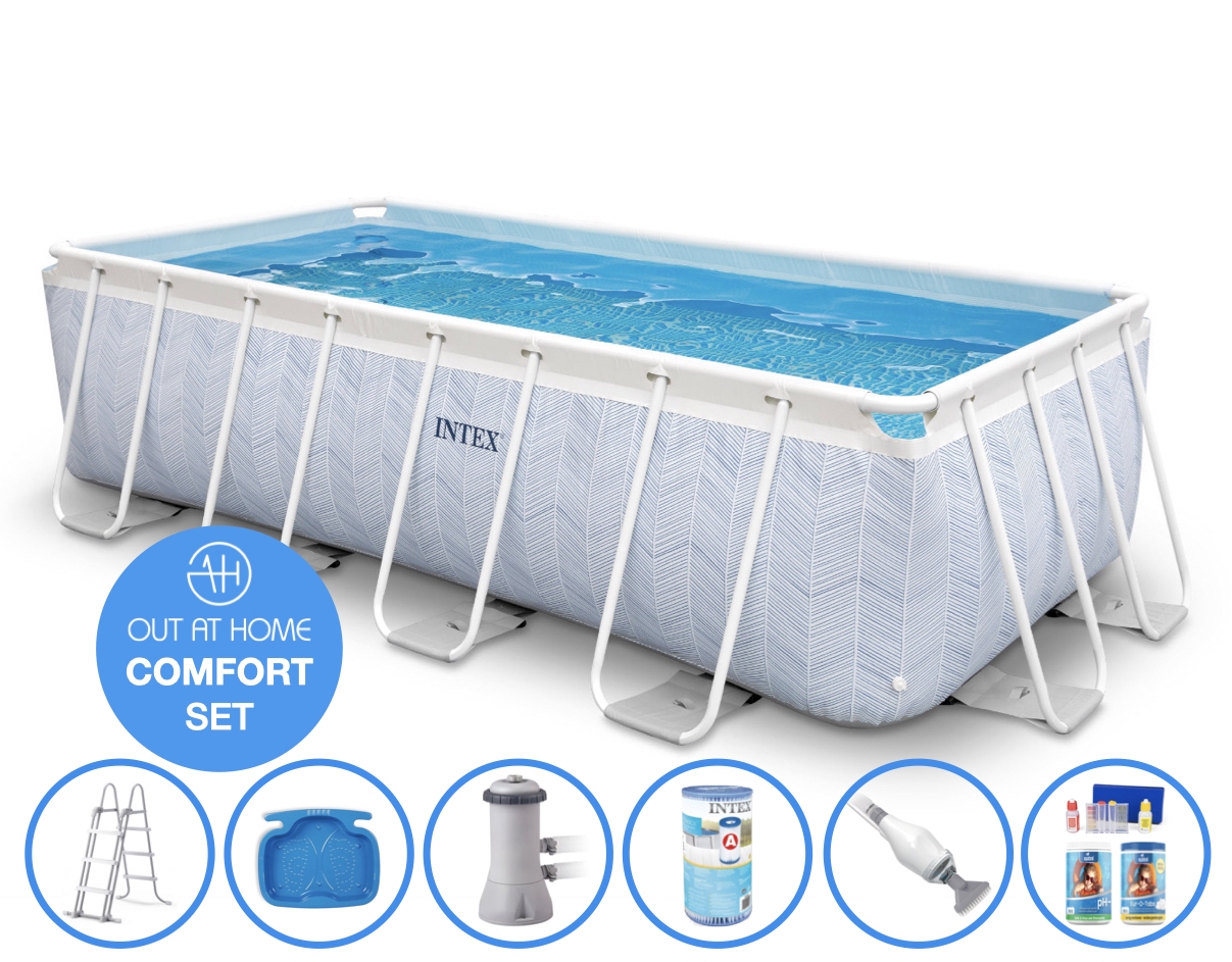 Intex 400 x 200 x 100 cm  Chevron Prism Frame Pool COMFORT Set