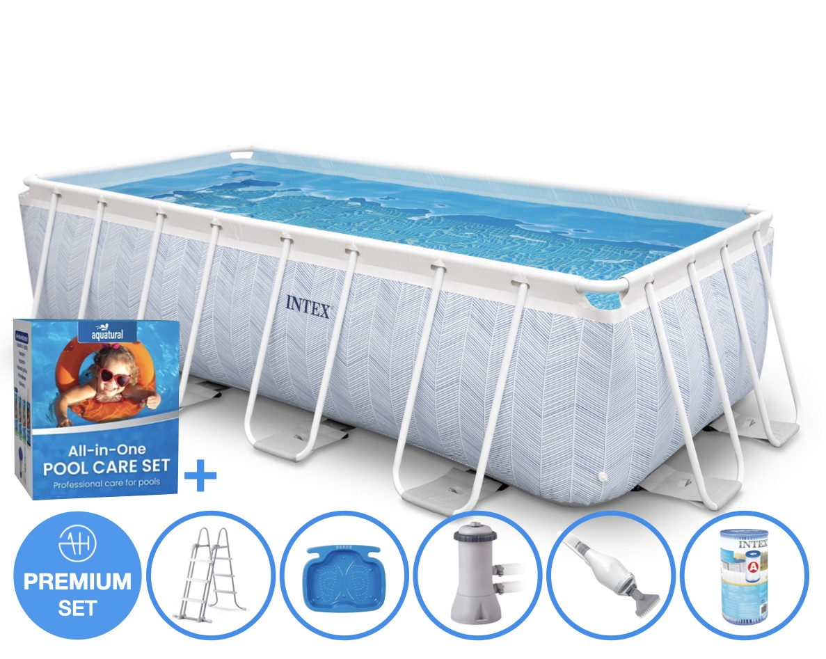 Intex 400 x 200 x 100 cm  Chevron Prism Frame Pool PREMIUM Set