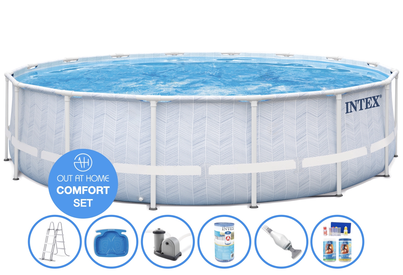 Intex 488 x 122 cm  Chevron Prism Frame Zwembad COMFORT Set