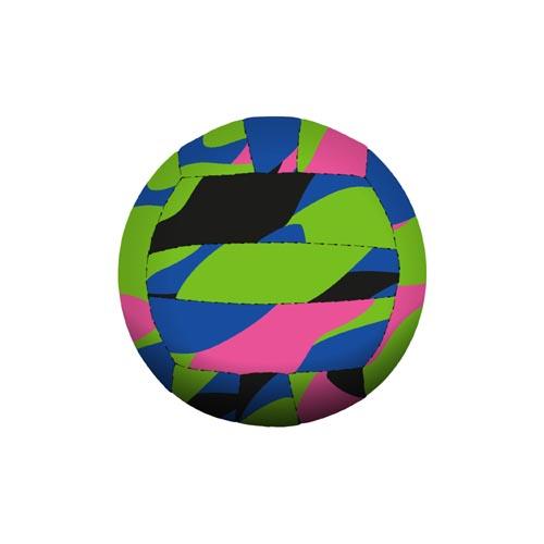 BECO SEALIFE neopreen strandbal | zwart/roze/blauw/groen | ca. Ø 15 cm