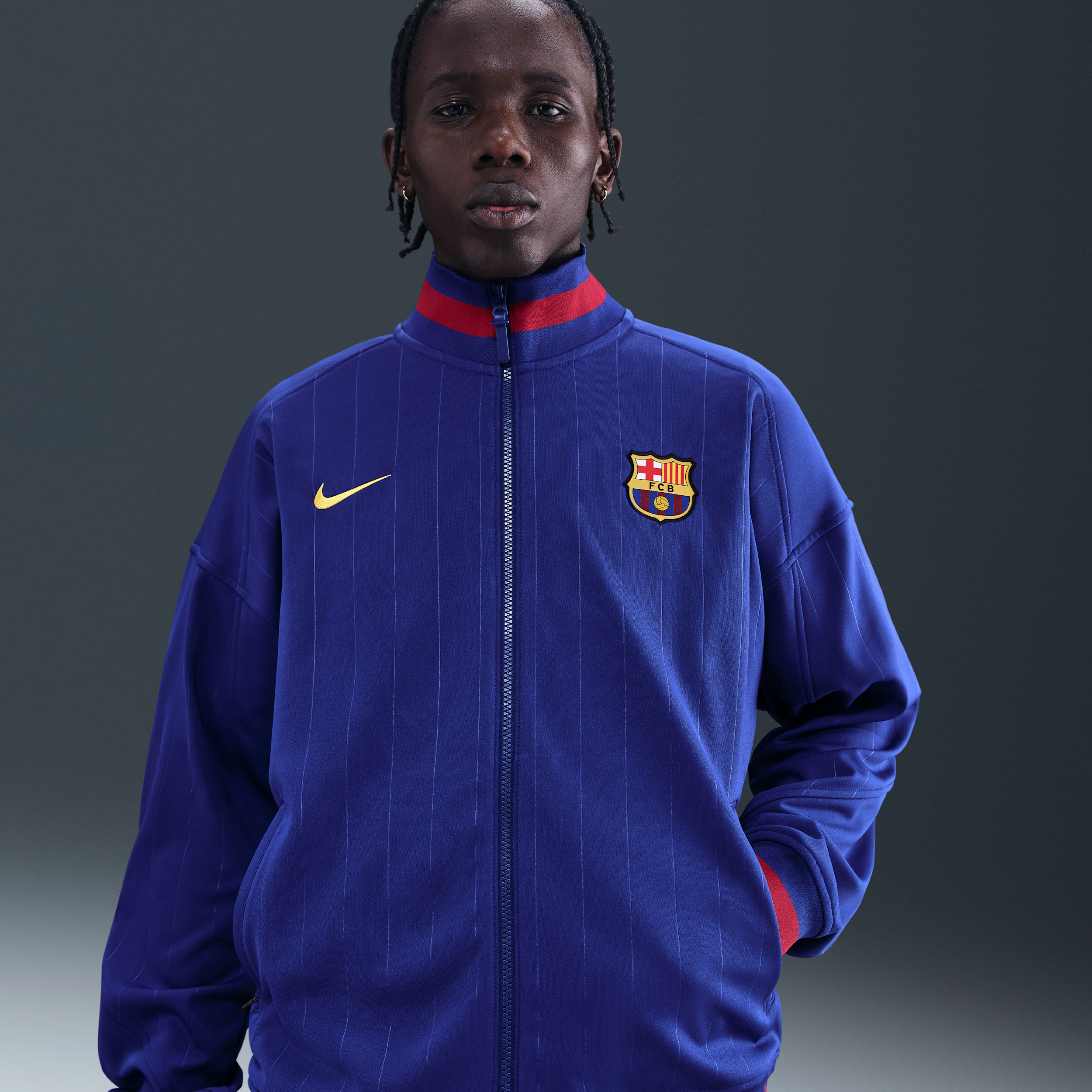 Nike FC Barcelona Academy Pro Thuis  Dri-FIT Anthem voetbaljack voor heren - Blauw