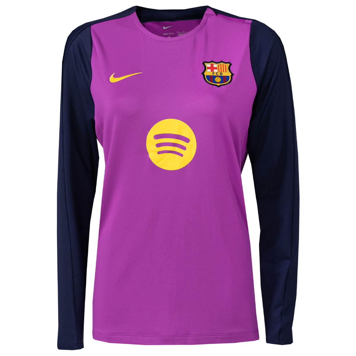 Nike FC Barcelona Strike Trainingstrui 1/4-Zip 2025-2026 Dames Felpaars Donkerblauw Goud