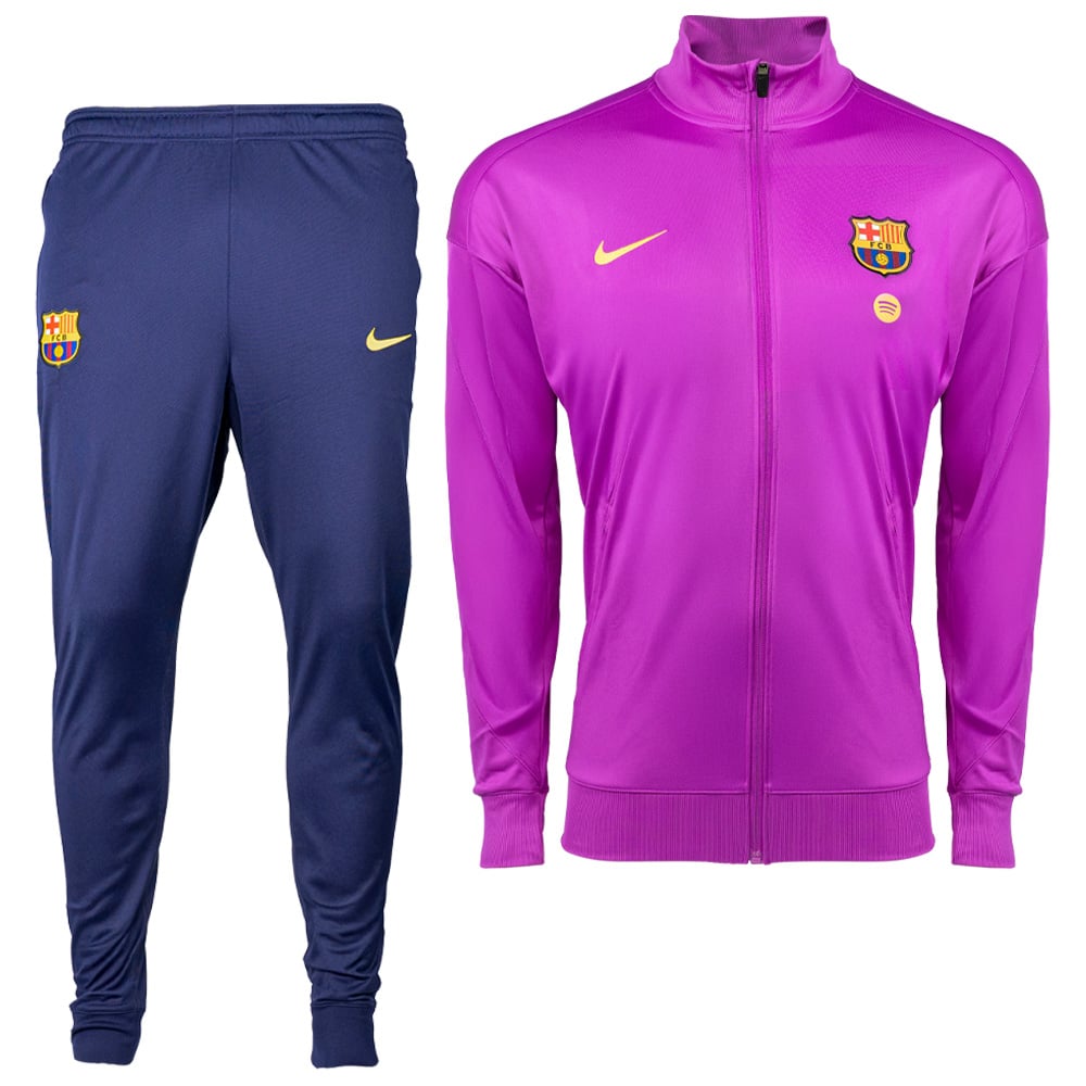 Nike FC Barcelona Strike Trainingspak Full-Zip 2025-2026 Felpaars Donkerblauw Goud