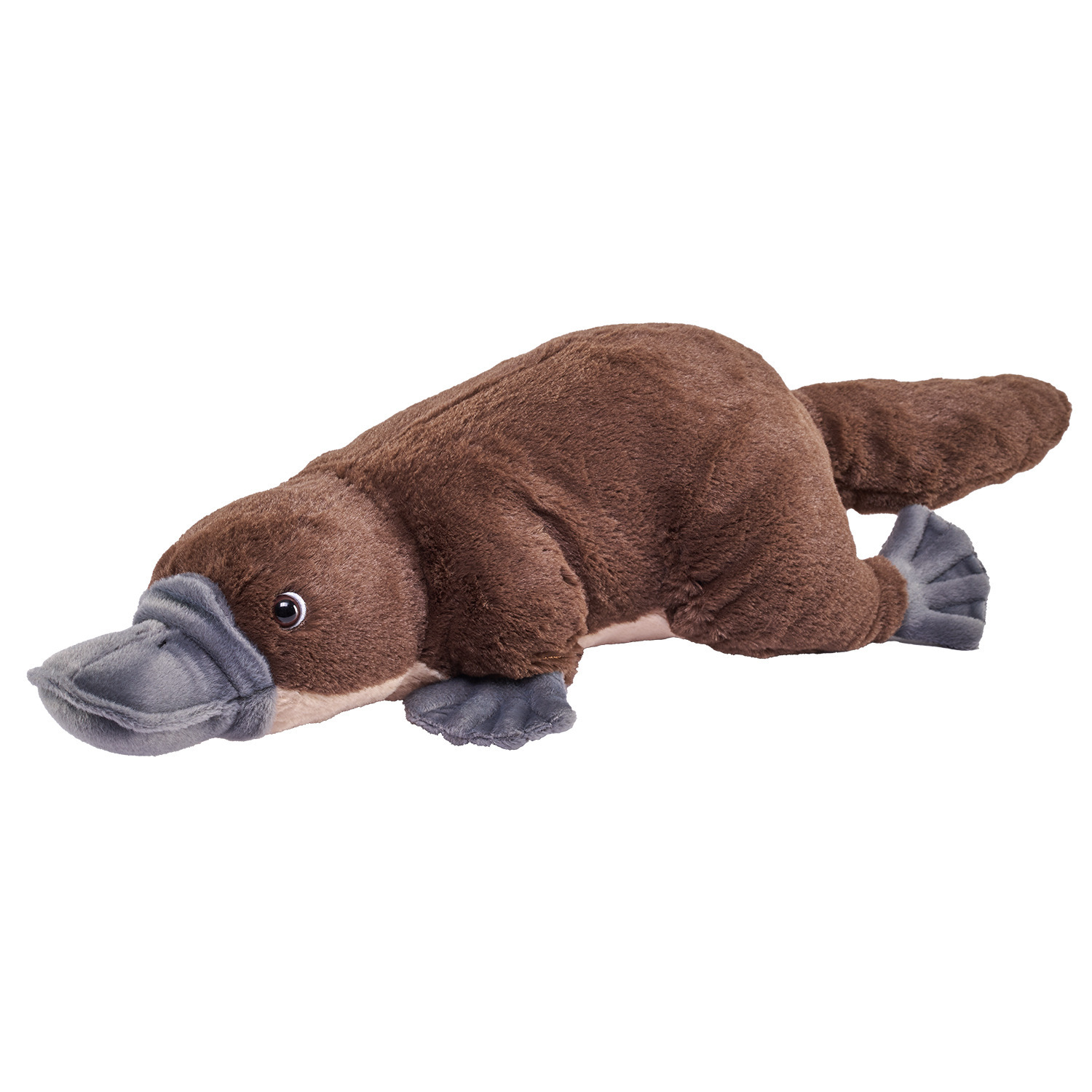 Wild Republic vogelbekdier knuffel - bruin - Pluche - 30 cm - knuffeldieren -