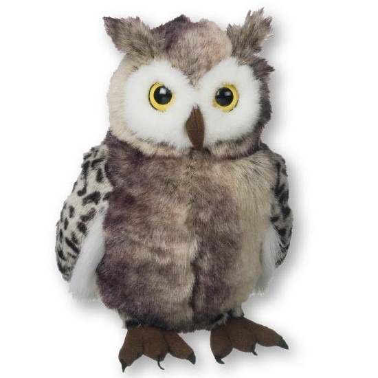 Heunec Pluche knuffel uil - 30 cm - knuffeldieren - Speelgoed - Uilen - Vogels -