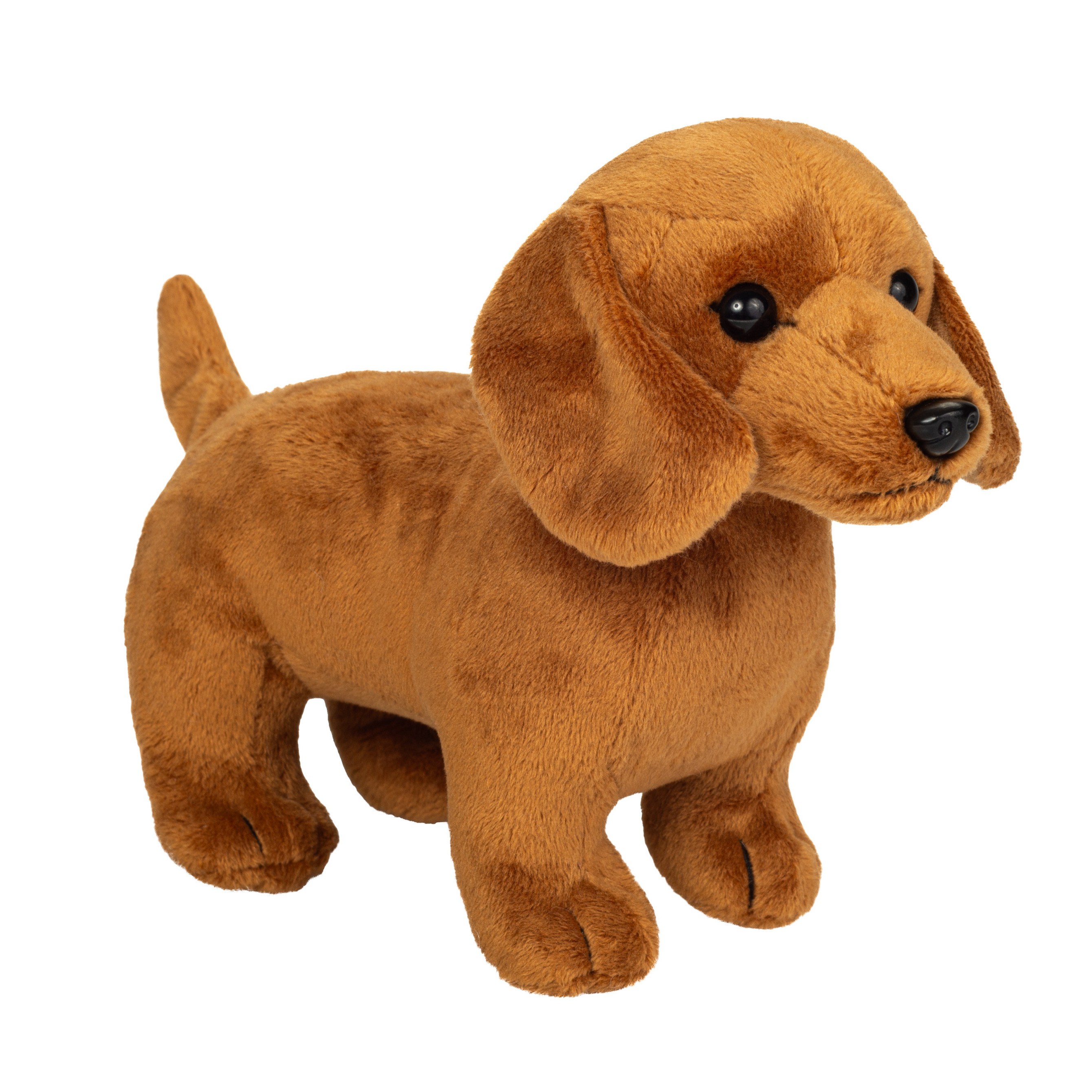 Teddy Hermann Knuffeldier hond Teckel - zachte pluche stof - premium kwaliteit knuffels - lichtbruin - 21 cm -