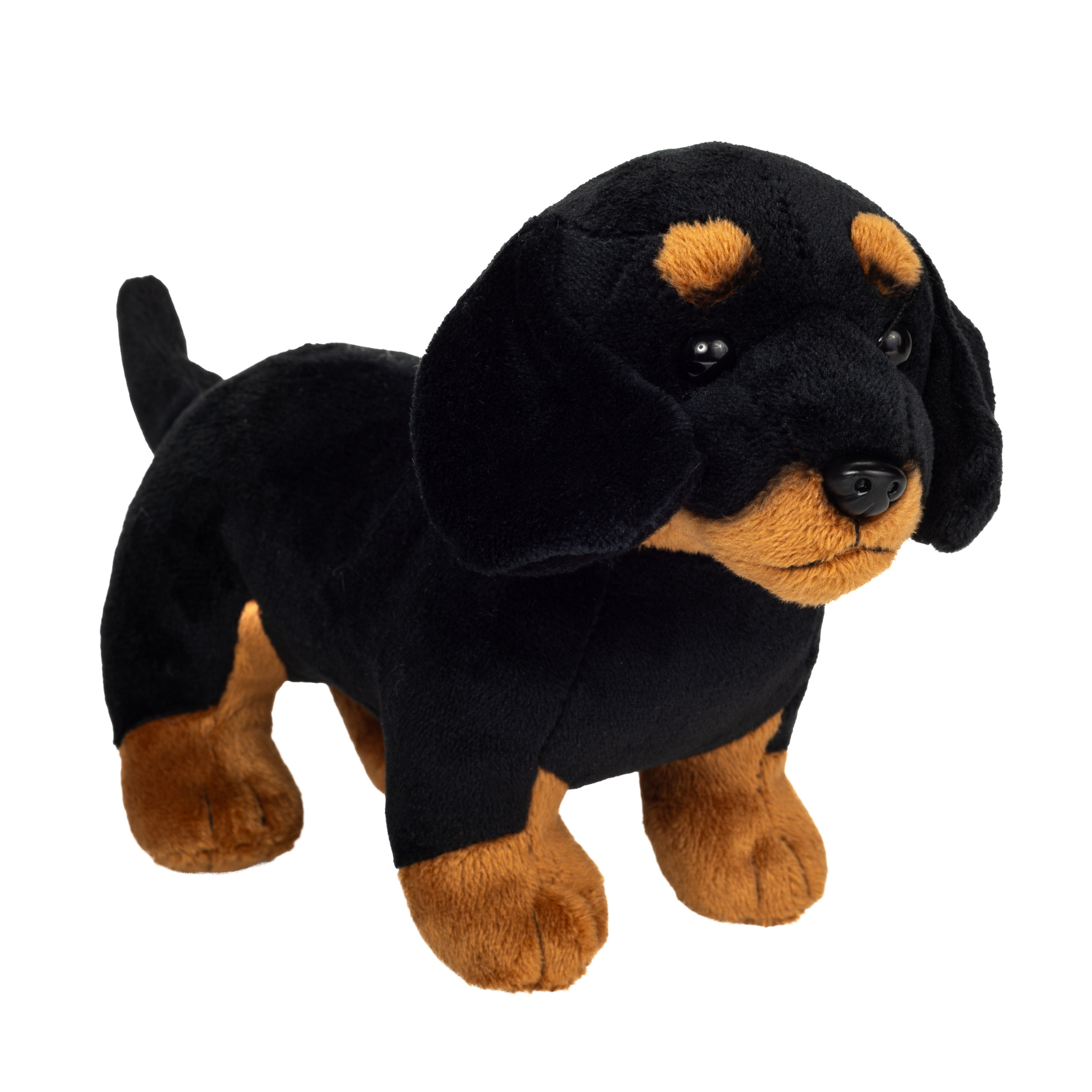 Teddy Hermann Knuffeldier hond Teckel - zachte pluche stof - premium kwaliteit knuffels - zwart - 21 cm -