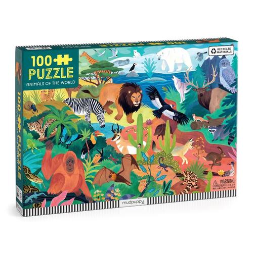 Mudpuppy Animals Of The World 100 Piece Puzzle -   (ISBN: 9780735386167)