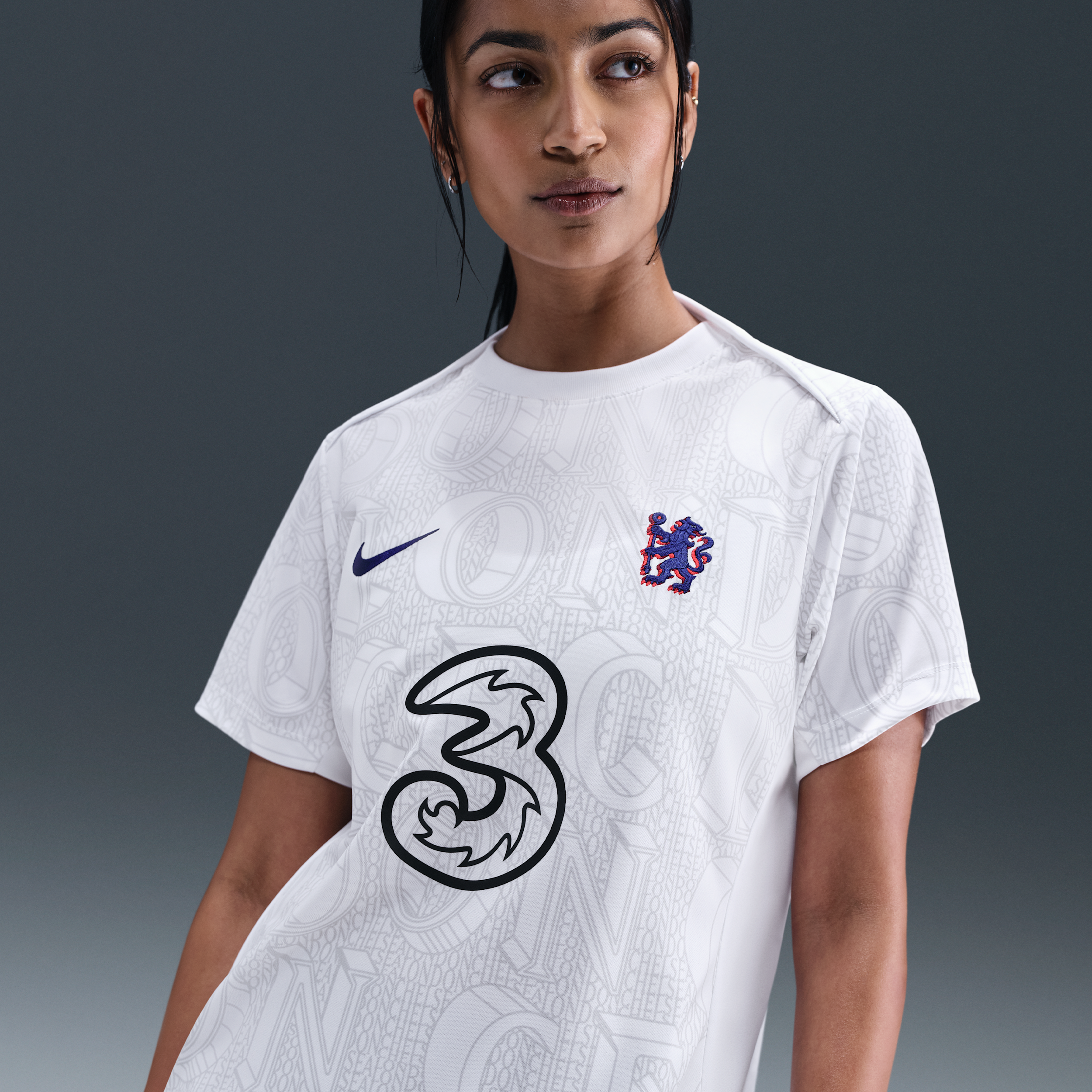 Nike Chelsea FC Academy Pro  Dri-FIT warming-uptop voor dames - Wit