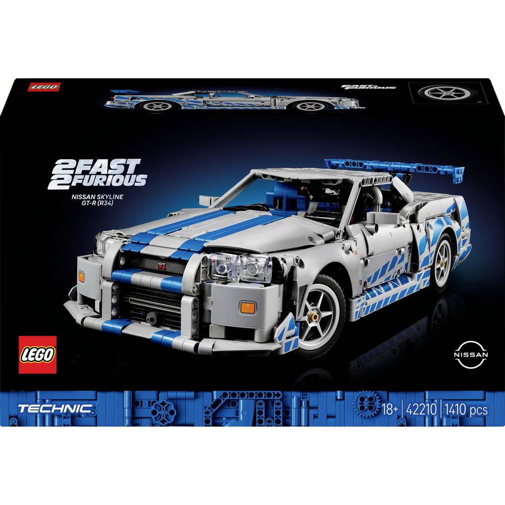 LEGO Technic 42210 2 bijna 2 Furious Nissan Skyline GT-R (R34) Flitzer