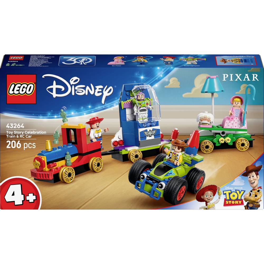 LEGO Disney 43264 Partytrein en de auto RC van Toy Story