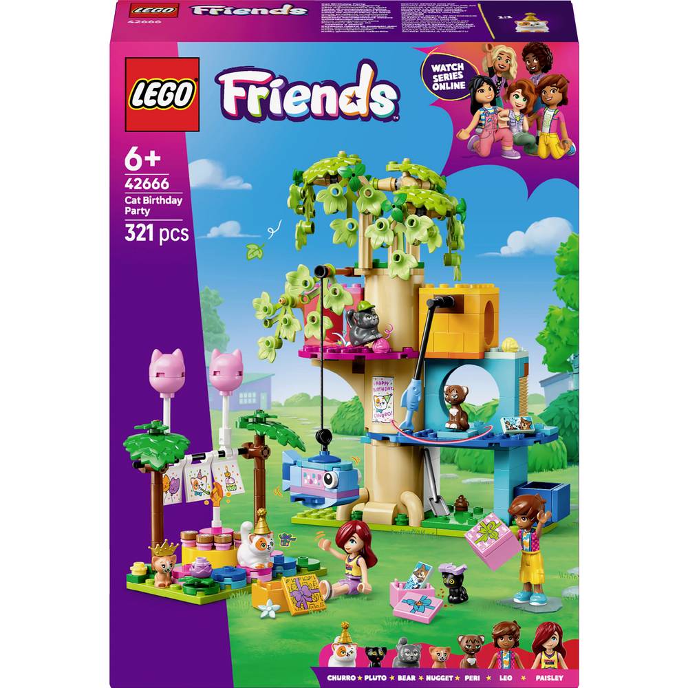 LEGO Friends 42666 Kattengeburtstagsparty & boomhuis