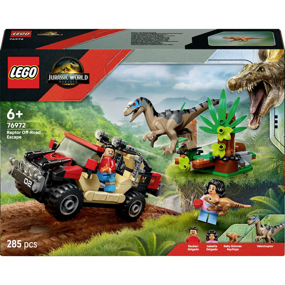 LEGO Jurassic World ™ 76972 Raptor: Achtervolging met de terreinwagen