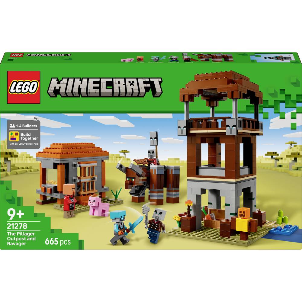LEGO Minecraft 21278 Een verwennster op de buitenpost van de pluchter
