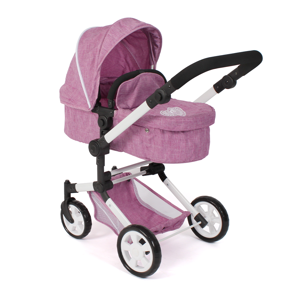 Bayer Chic 2000 Combi-poppenwagen Linus - Pink Jeans