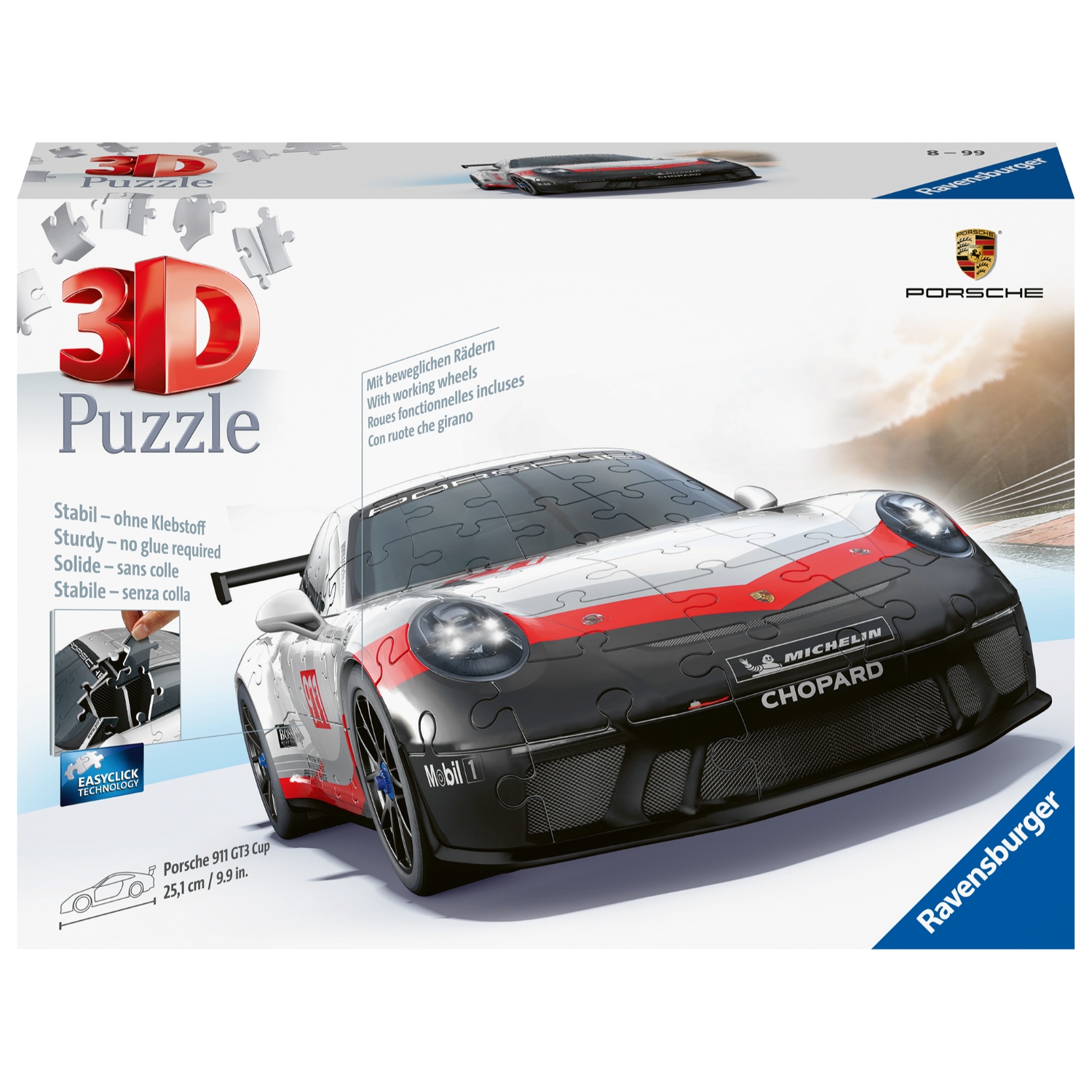 Top1Toys Ravensburger puzzel 3D Porsche 911 GT3 Cup