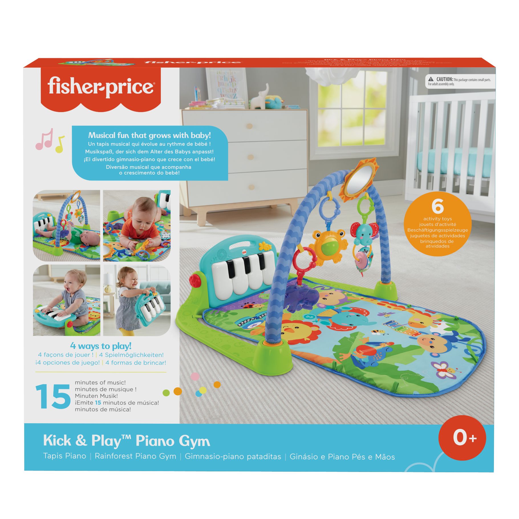 Top1Toys Fisher Price Kick And Play Piano Gym