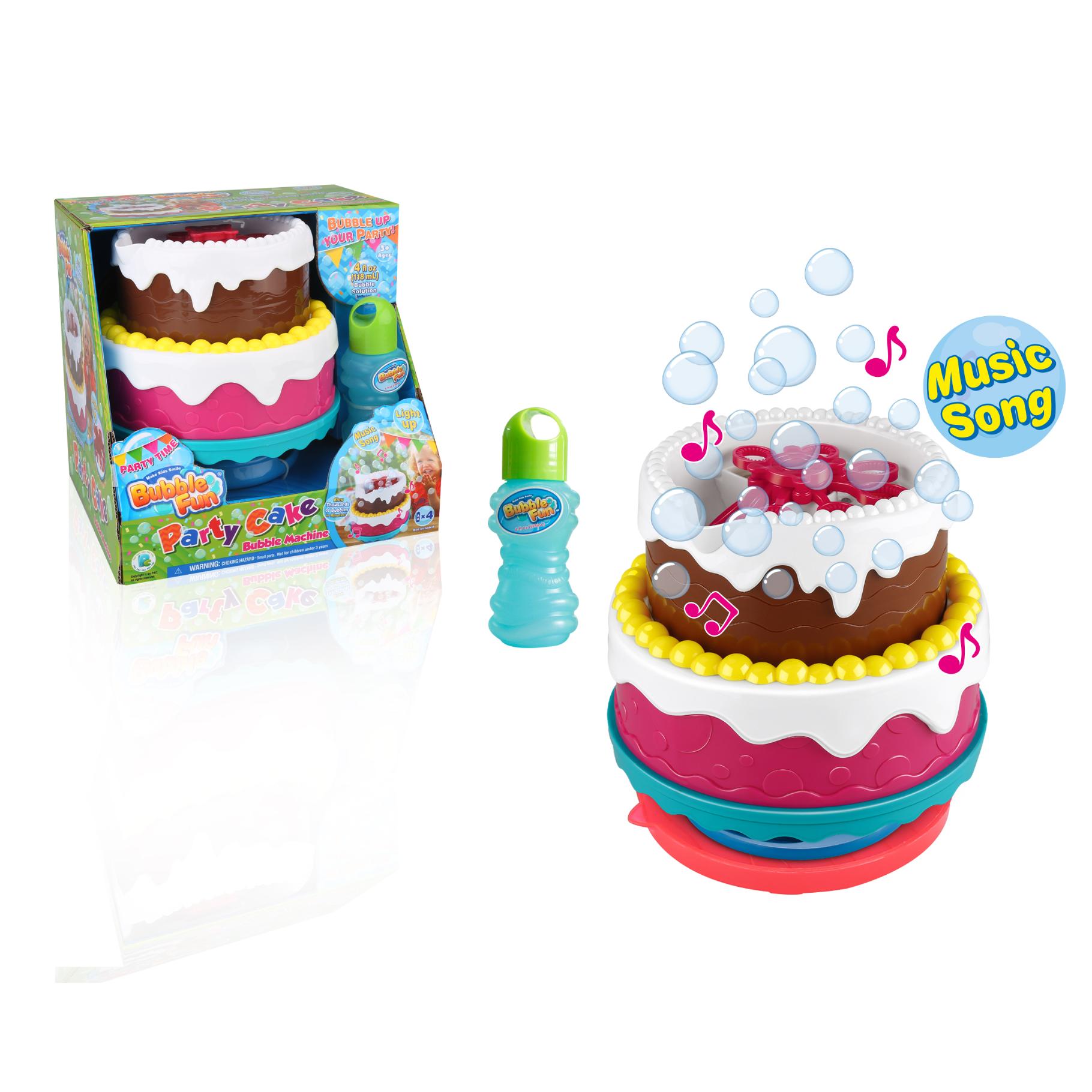 Top1Toys Bellenblaasmachine verjaardagstaart met licht en geluid electronisch